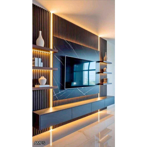 Floating TV stands, builtin waldropes and builtin kitchen units