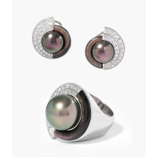 TAHITI-KULTURPERLEN-PERLMUTT-BRILLANT-DEMI-PARURE